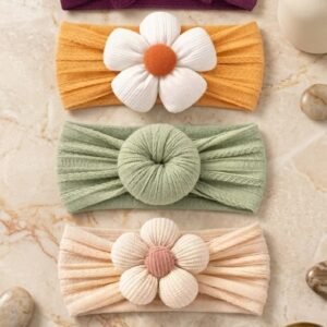 BABY FLOWER HEADBANDS 5 pc