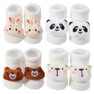 Cute Newborn 3D Cartoon Doll Baby Socks